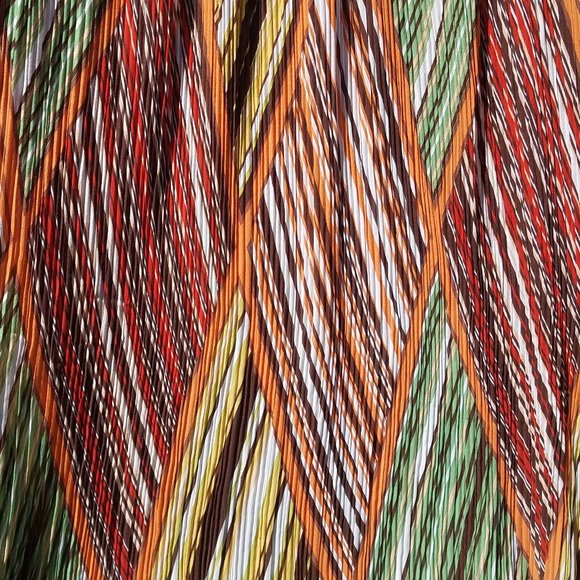 AVA JAMES Multicolor Striped Diamind Pattern Skirt - Picture 7 of 16